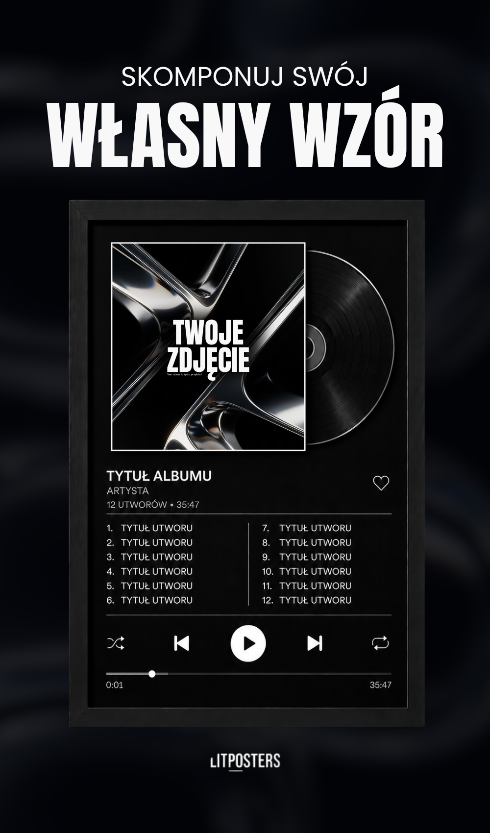 Personalizowany plakat z Twoim Albumem + RAMKA