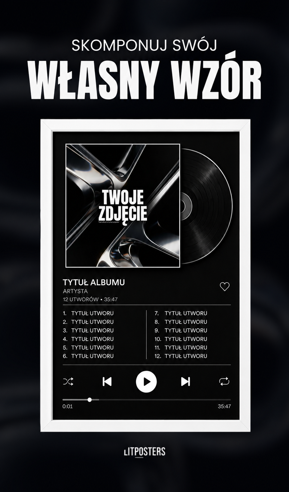 Personalizowany plakat z Twoim Albumem + RAMKA