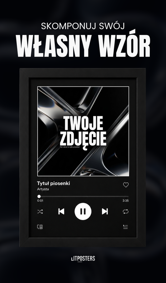 Personalizowany plakat z Twoją piosenką + RAMKA